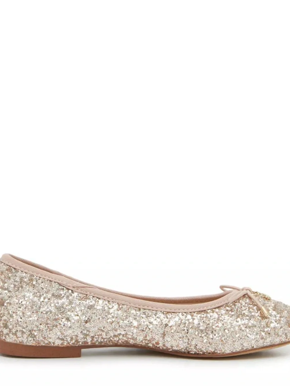 LIKE NEW Sam Edelman Girl’s Felicia Champagne Glitter Ballet Flats